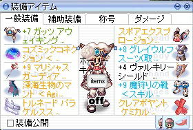 水上植物園の道中用装備