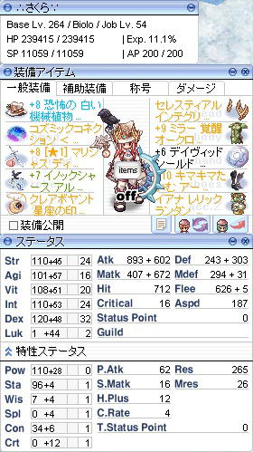 バイオロLv264/54